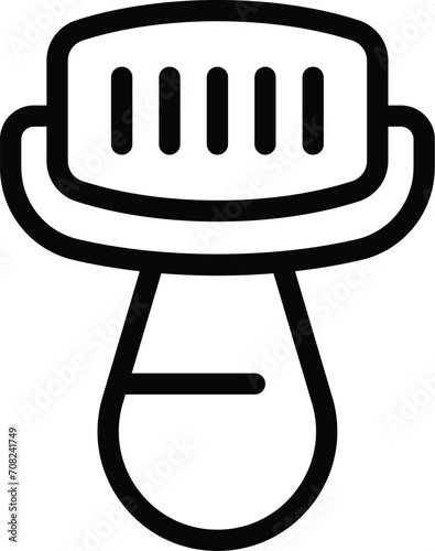 Crystal roller icon outline vector. Stone age. Face care skin