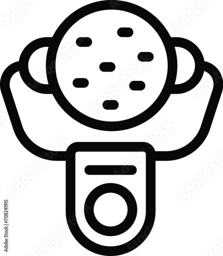 Ball face roller icon outline vector. Care massage. New skin spa