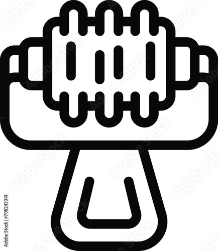 New face roller icon outline vector. Device tool. Scraper skin