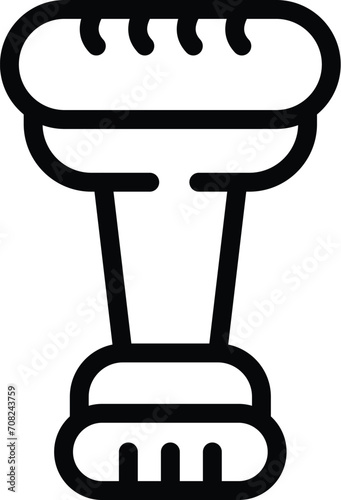 Roller face icon outline vector. Device beauty female. Amethyst dark