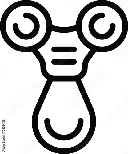 Skin tool jade icon outline vector. Cosmetic stone. Jade tool