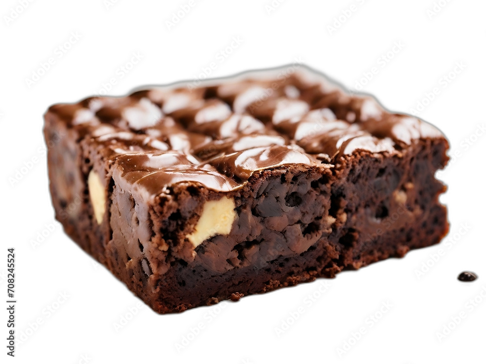 Brownie isolated on transparent background Brownie isolated on transparent background