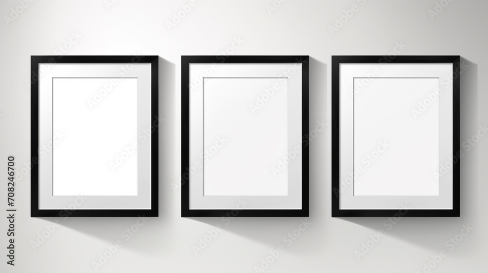 Realistic picture frames isolated on white background Realistic picture frames isolated on white background