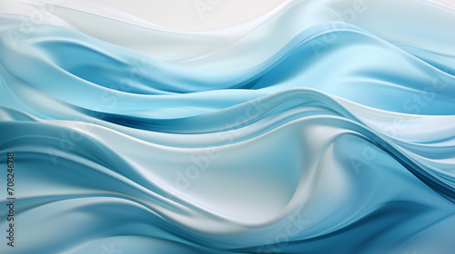 Abstract blue background with smooth lines and waves, beautiful silk texture
