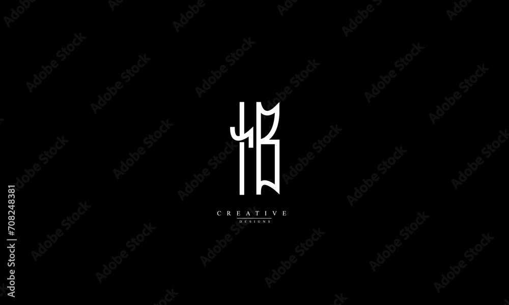 Alphabet letters Initials Monogram logo IB BI I B Alphabet letters Initials Monogram logo IB BI I B