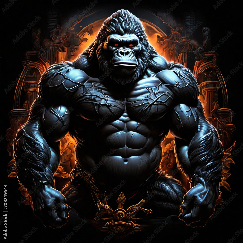 Silverback Gorilla in the Jungle. Silverback Gorilla in the Jungle.