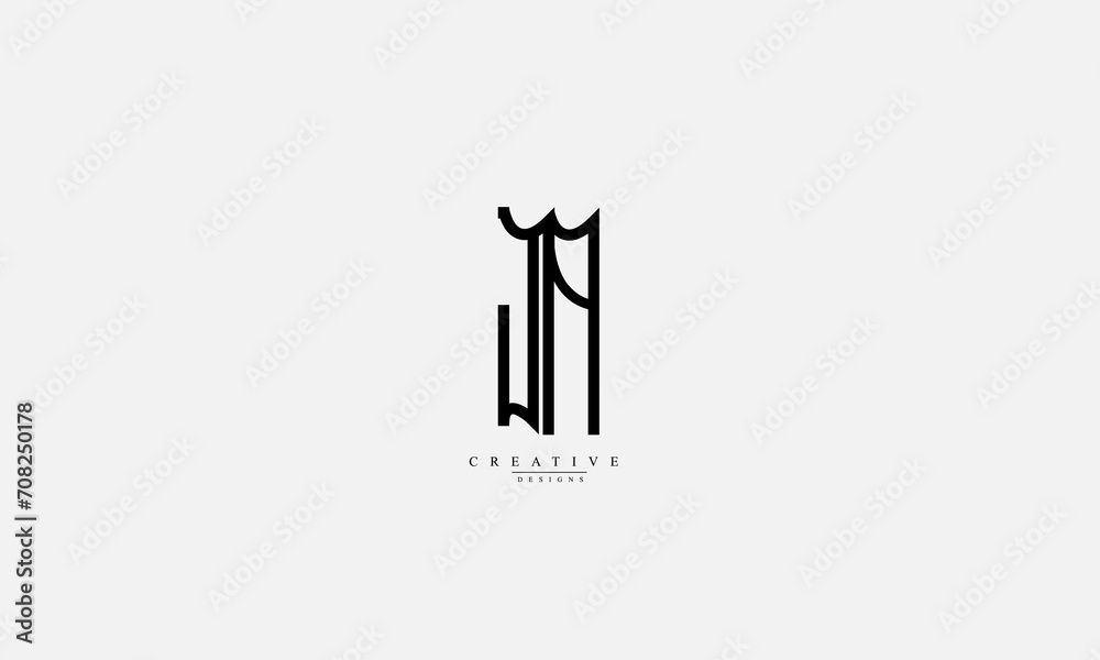 Alphabet letters Initials Monogram logo JA AJ J A Alphabet letters Initials Monogram logo JA AJ J A