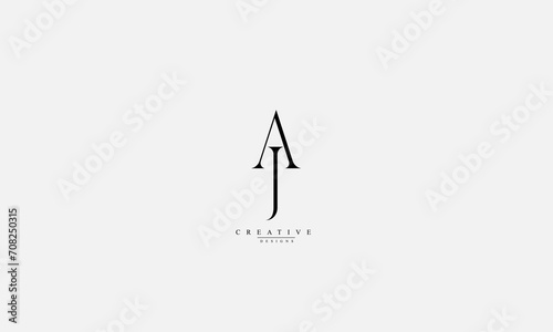 Alphabet letters Initials Monogram logo JA AJ J A