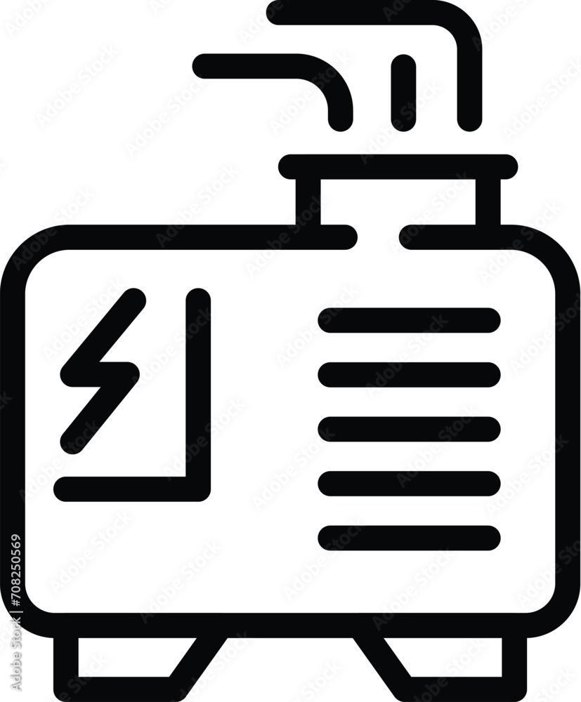 Electric generator icon outline vector. Network system. Eco green energy Electric generator icon outline vector. Network system. Eco green energy