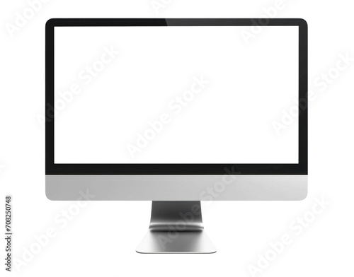 Modern Computer Monitor Isolated on Transparent