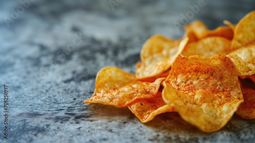 Seasoned potato chips with vibrant spices