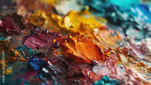 Vivid oil paint textures with dynamic brushstrokes
