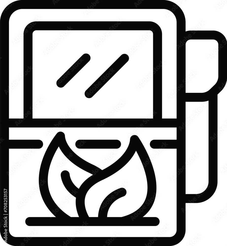 Eco fuel station icon outline vector. Network system. Eco energy grid Eco fuel station icon outline vector. Network system. Eco energy grid