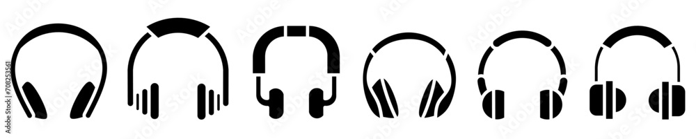 icon set for headset. Collection of headset icon vector. icon set for headset. Collection of headset icon vector.