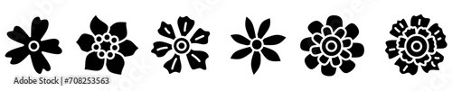 icon set for flower. Collection of flower icon vector. #708253563