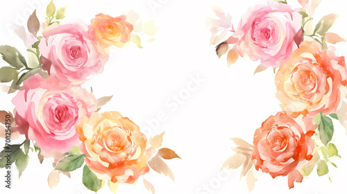Beautiful pink rose bouquet flowers background, symbol of Valentine's Day, wedding, love © feeng