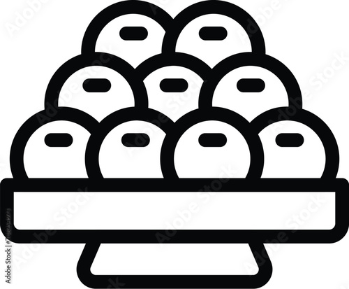 Food menu dumplings icon outline vector. Hot asian food. Prepare culinary