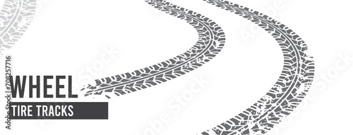 Creative vector illustration of wheel tire tracks.