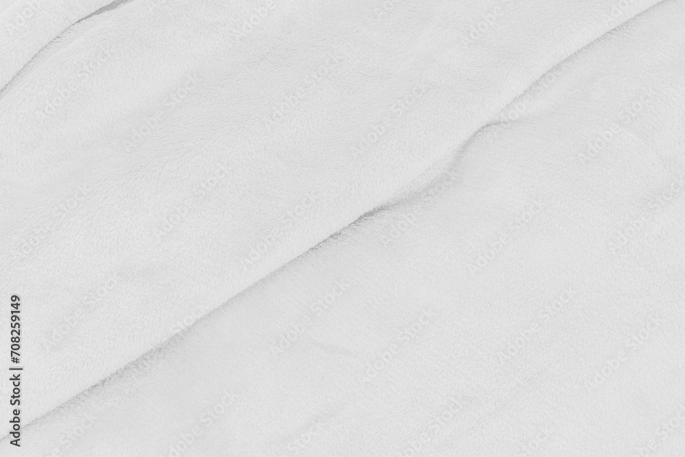 Fur abstract white cloth texture. White fabric soft surface background. - obrazy, fototapety, plakaty 
