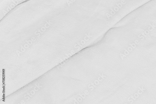 Fur abstract white cloth texture. White fabric soft surface background.