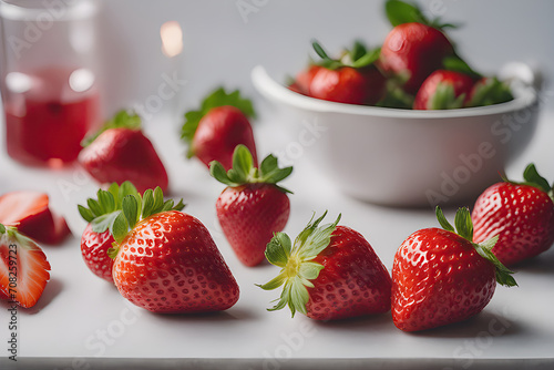 Fresh Strawberry  closeup. Delicious