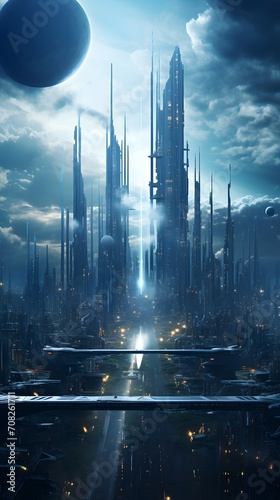 futuristic city of imagination