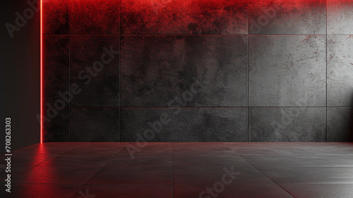 dark room with red wall © AA