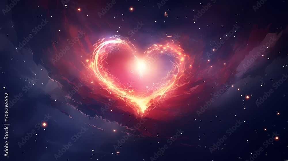 Vibrant Valentine's Day background with red hearts