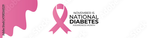 Diabetes awareness month is observed every year in november. November is Diabetes awareness month. Vector template for banner, flyer, cover, greeting card, poster with background. Vector illustration