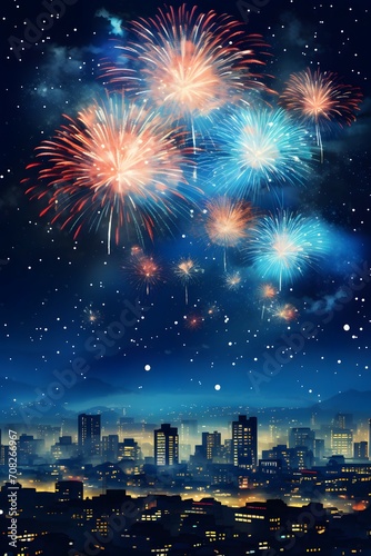new year firework celebration