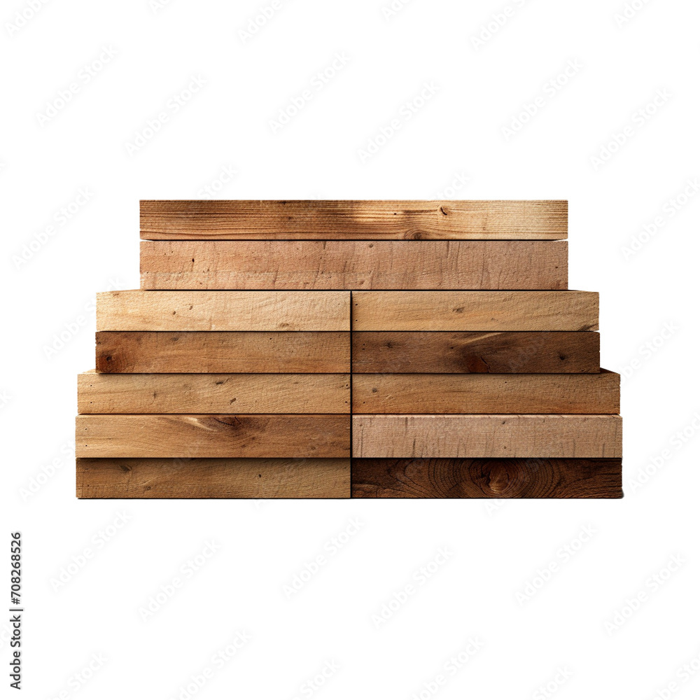 Wooden planks on transparent background Wooden planks on transparent background