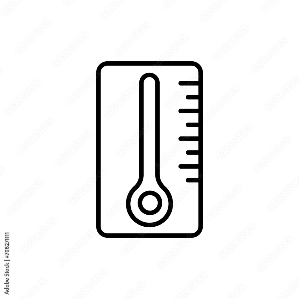 Thermometer outline icons, chemistry minimalist vector illustration ,simple transparent graphic element .Isolated on white background Thermometer outline icons, chemistry minimalist vector illustration ,simple transparent graphic element .Isolated on white background