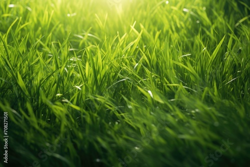 green grass with dew 