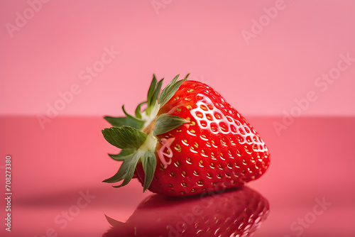 Bright color fresh ripe strawberry isolated