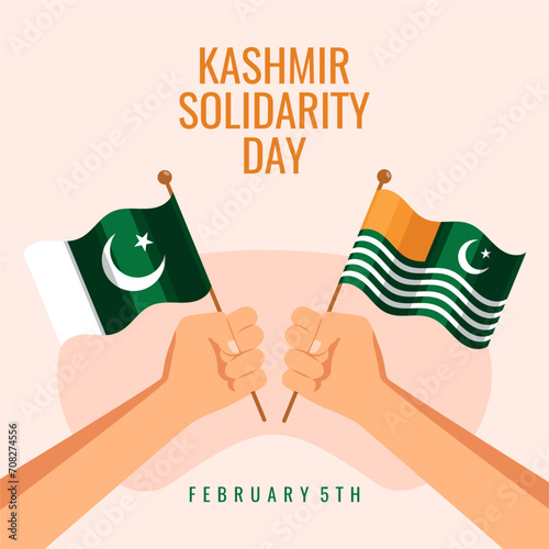 vector kashmir day poster template photo