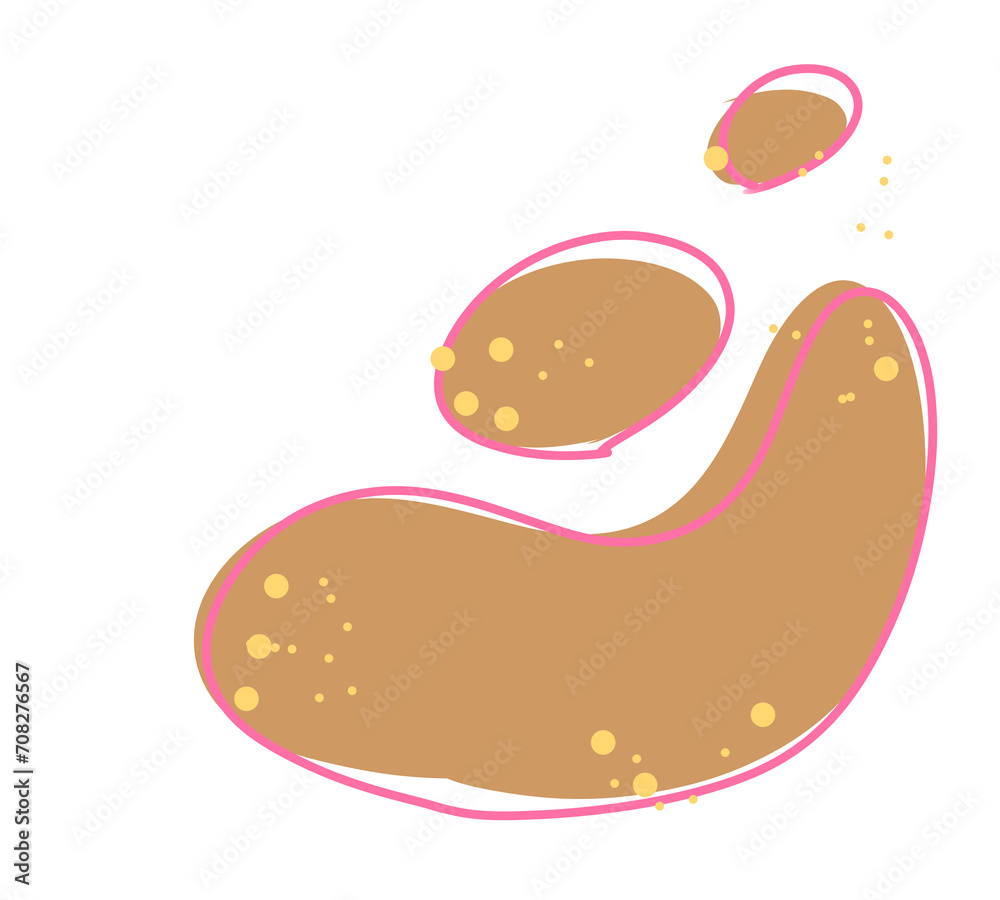Blob elemen abstract amoeba motof brown color Blob elemen abstract amoeba motof brown color