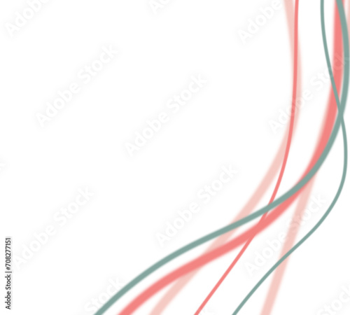 abstract red background green monoline wave 
