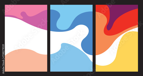 Vector Illustration of colorful liquid and fluid abstract for banner template