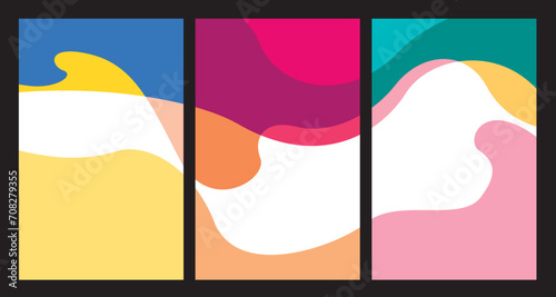 Vector Illustration of colorful liquid and fluid abstract for banner template