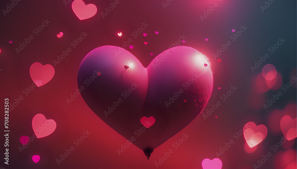 valentine background with hearts