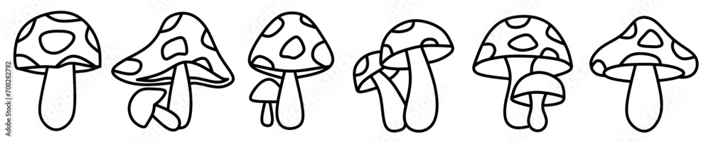 Mushroom icon template. Stock vector illustration. Mushroom icon template. Stock vector illustration.