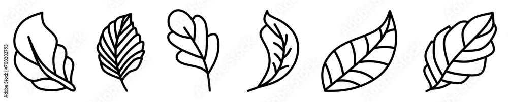 Leaves, leaf icon template. Stock vector illustration.