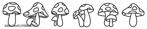 Mushroom icon template. Stock vector illustration.