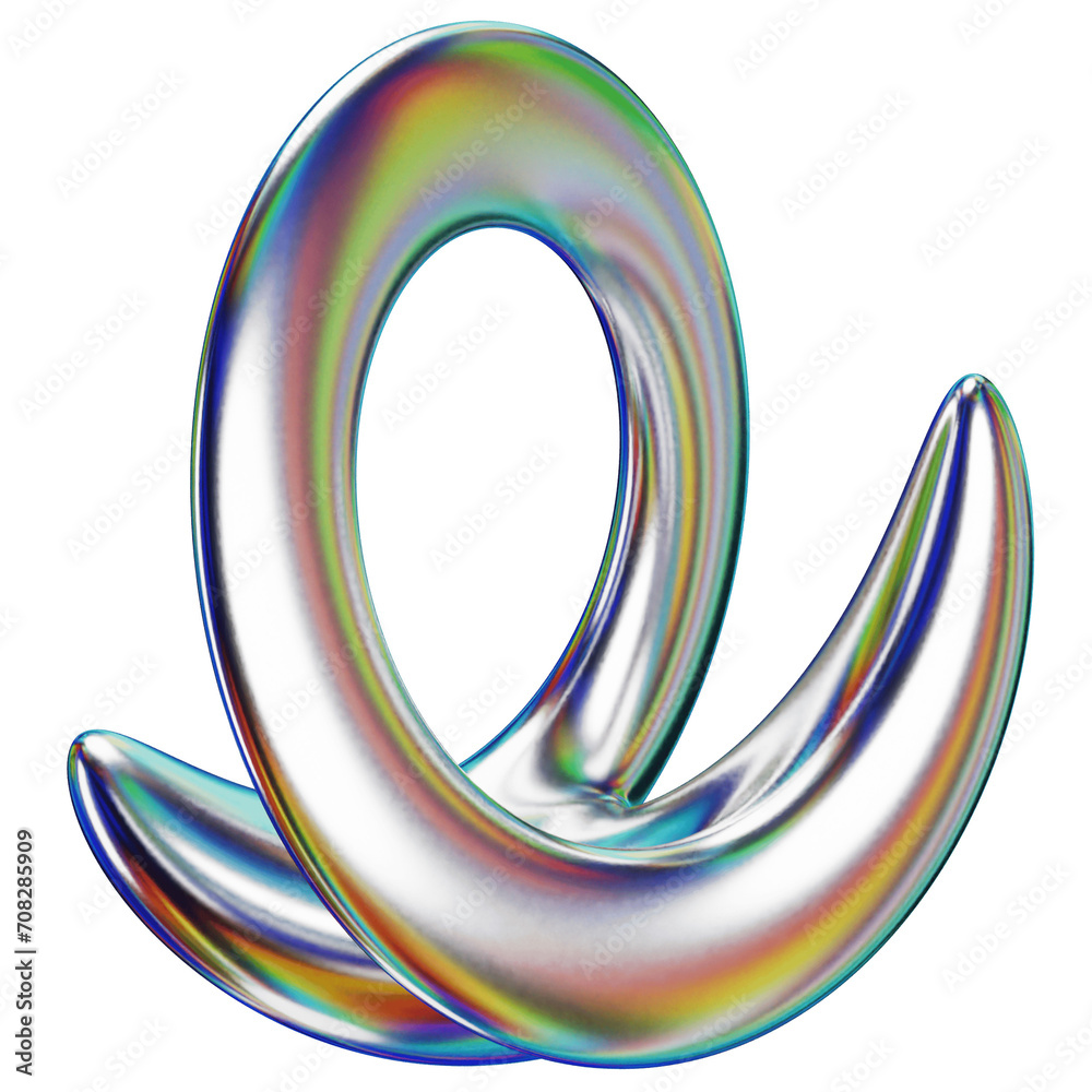 Iridescent 3D Abstract. Transparent background. Iridescent 3D Abstract. Transparent background.
