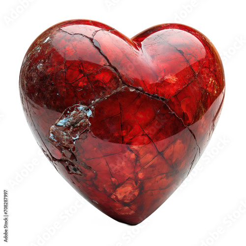 Red Broken Heart Valentine's Day Decoration, PNG Image