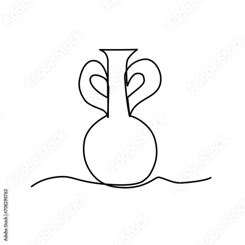 vase continuous line art