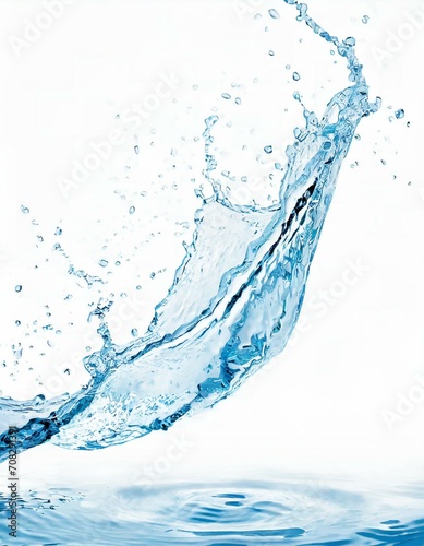 Salpicadura de agua tipo splash sobre un fondo reutro. Para usar en publicidad