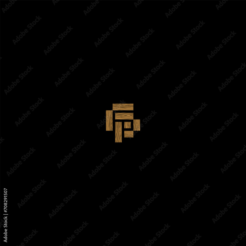 Letter FP Flooring Vector Letter FP Flooring Vector