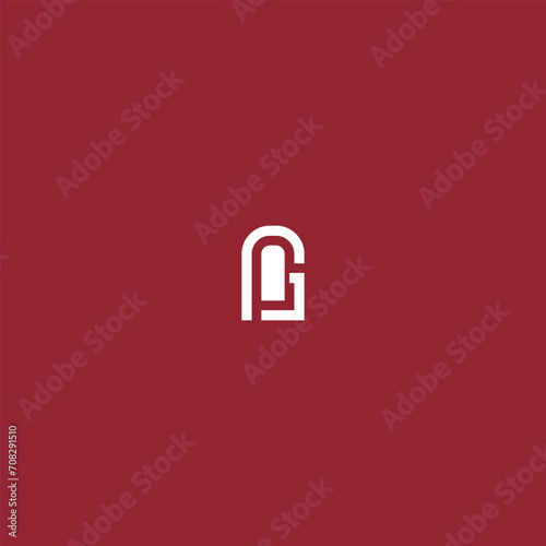 Letter GP or PG Tombstone Vector