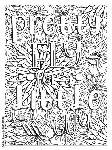 flower coloring pages and Motivational Quotes Coloring Book for black and white